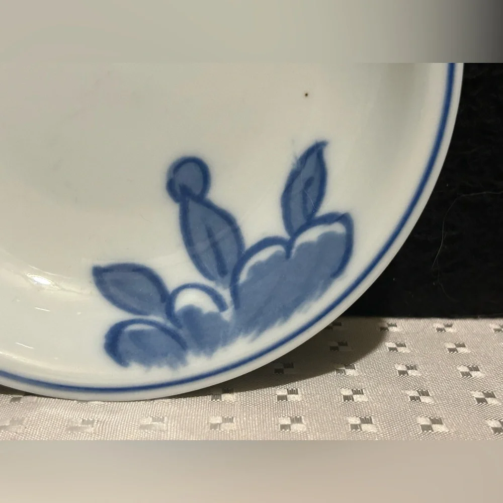 Williams Sonoma Grande Cuisine IDG Blue White Flowers Saucer